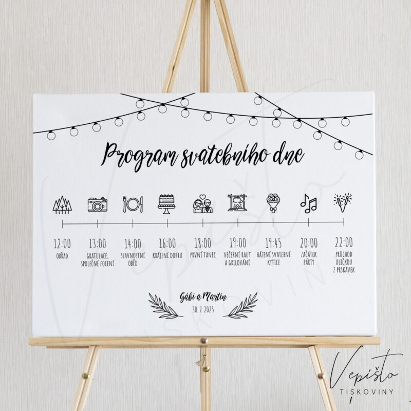 šablona svatebního harmonogramu