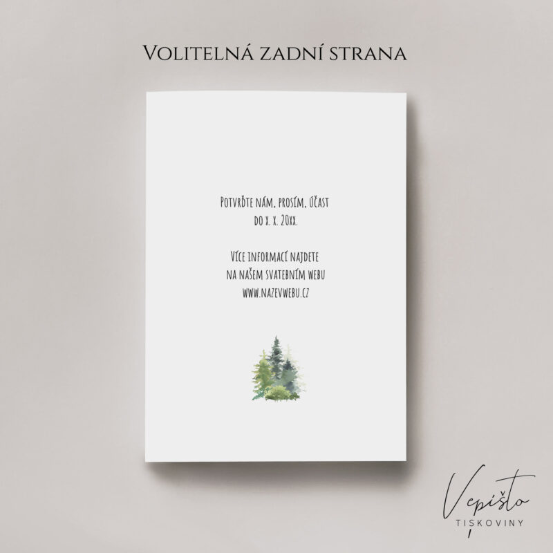 Hory a les, svatební oznámení s horami - Obrázek 2
