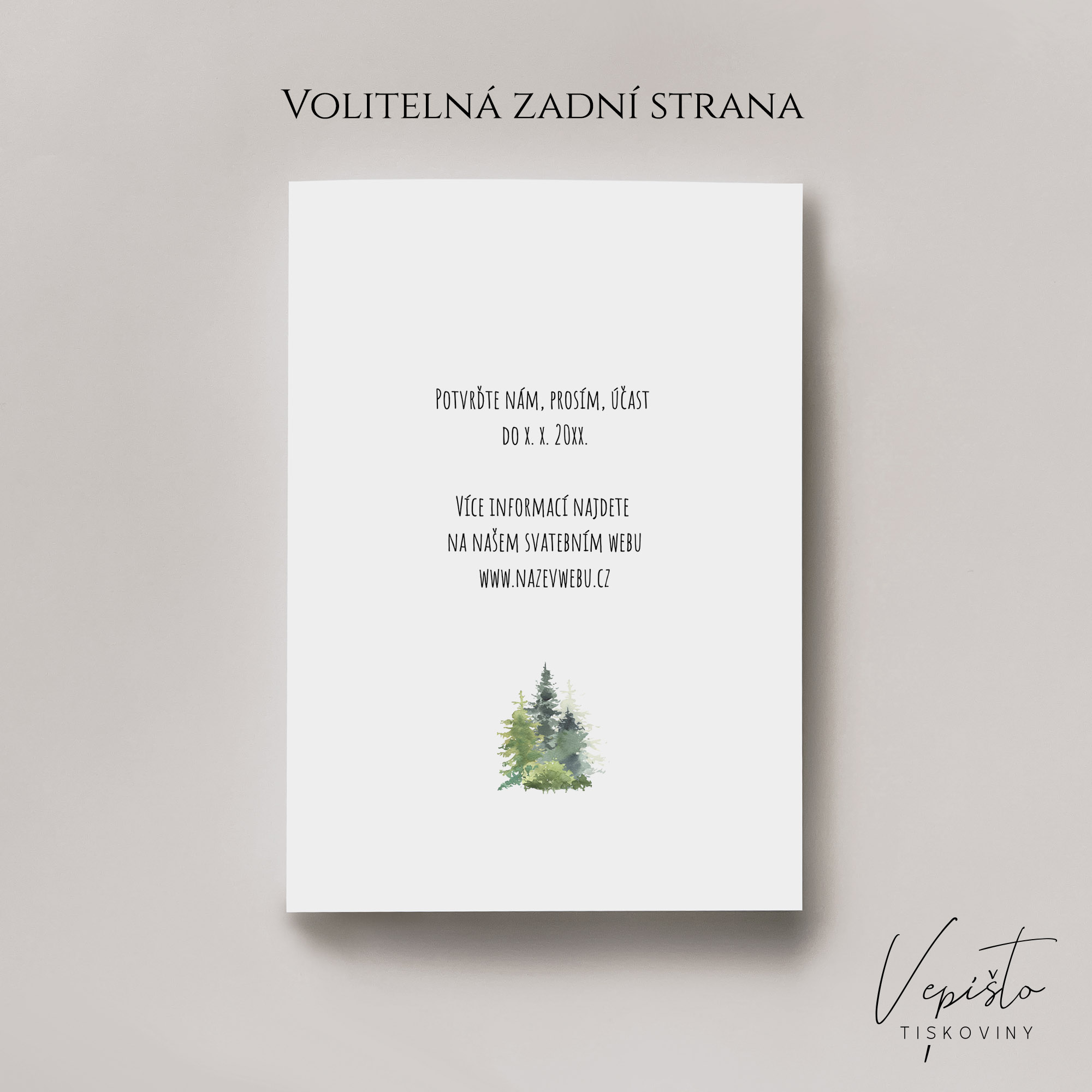 Hory a les, svatební oznámení s horami - Obrázek 2