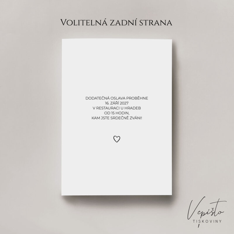 Moderní kaligrafie, svatební oznámení Vzali jsme se - Obrázek 2