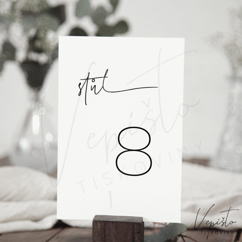 svatební čísla stolů svatební tabule zasedací pořádek ke stažení pdf jednoduché černobílé