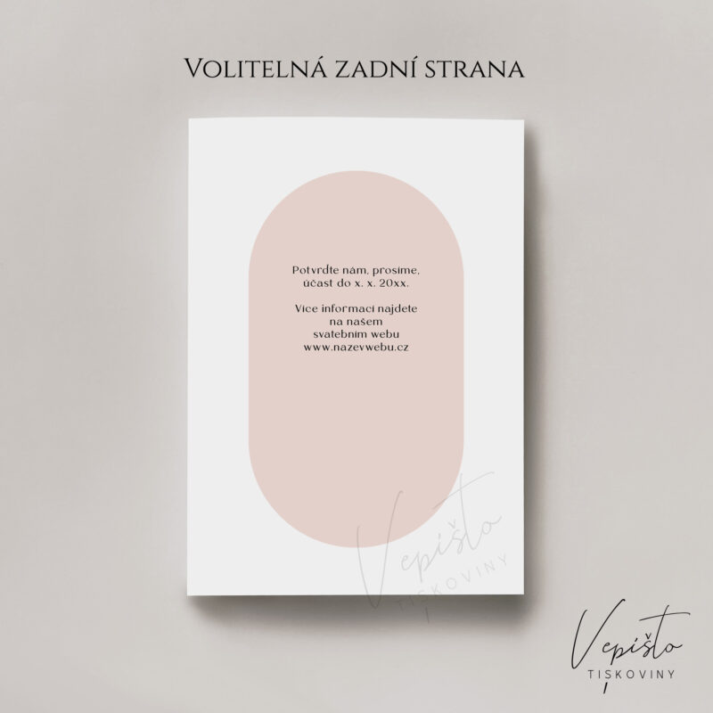 Jarní kvítí, svatební oznámení s oválným rámečkem - Obrázek 2