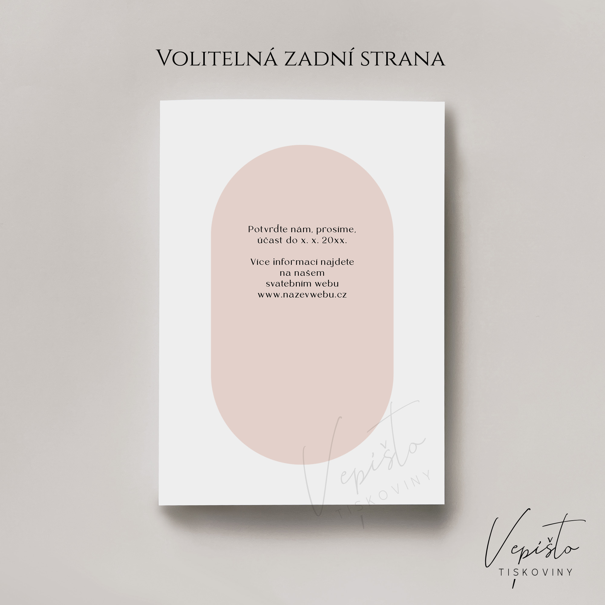 Jarní kvítí, svatební oznámení s oválným rámečkem - Obrázek 2