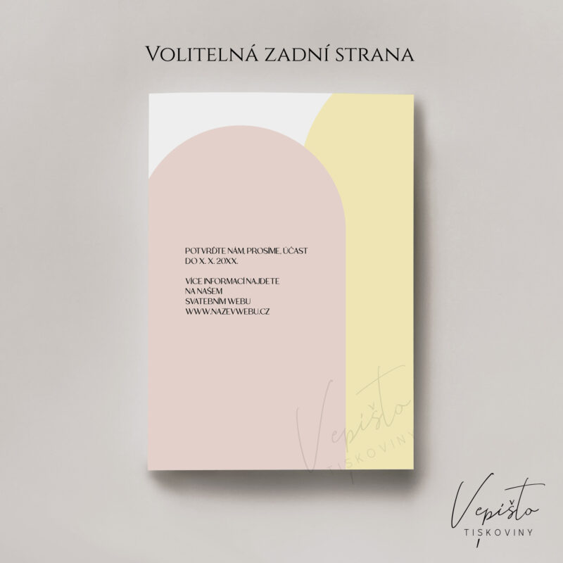 Jarní kvítí, svatební oznámení s obloukem vlevo - Obrázek 2
