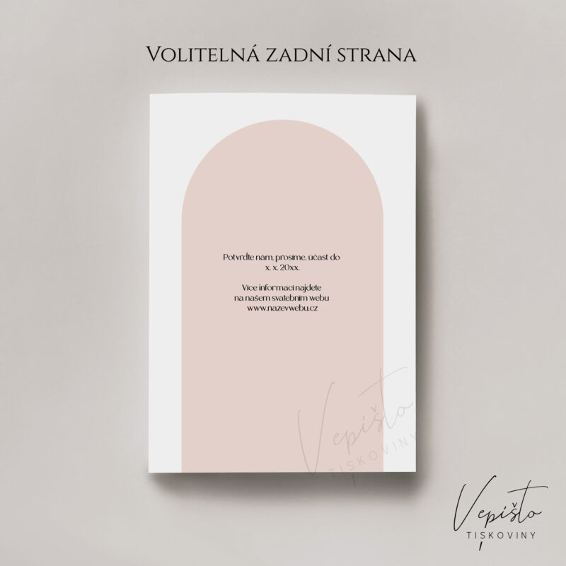 Jarní kvítí, svatební oznámení s obloukem uprostřed - Obrázek 2