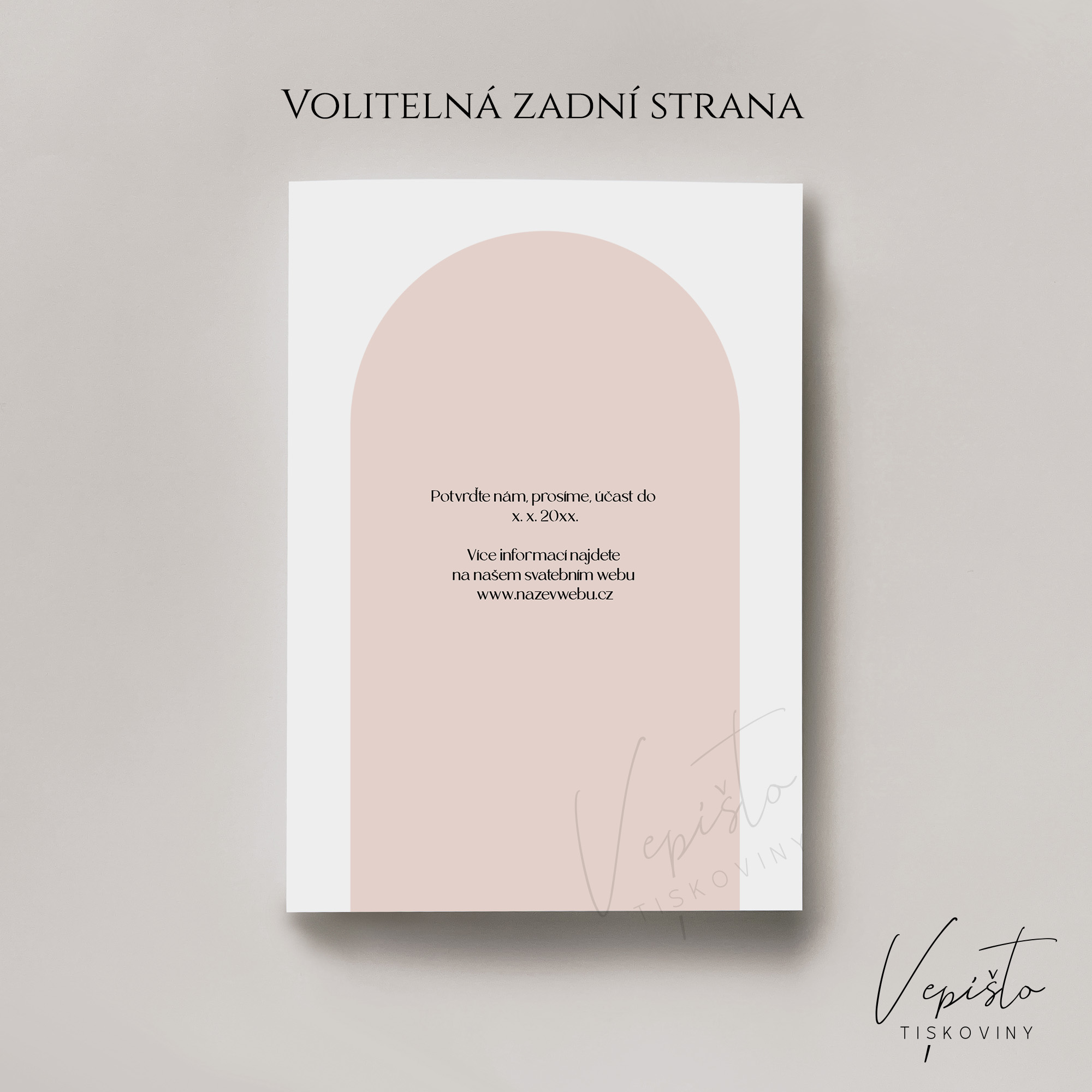Jarní kvítí, svatební oznámení s obloukem uprostřed - Obrázek 2