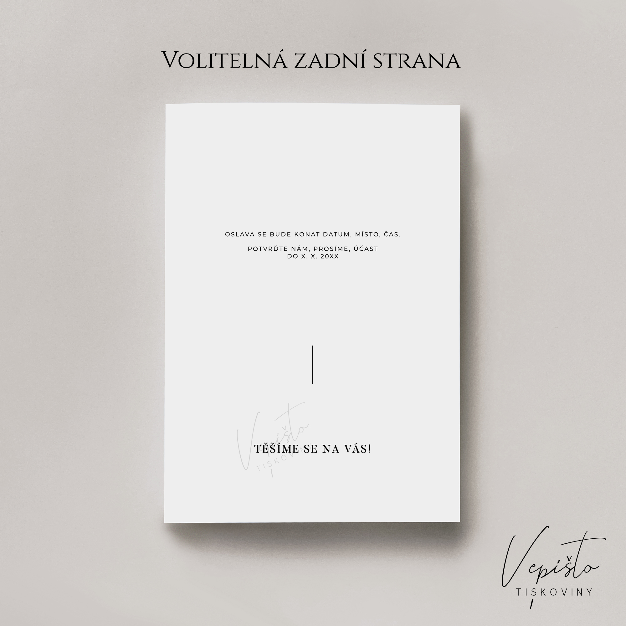 Minimalismus, svatební oznámení Vzali jsme se - Obrázek 2