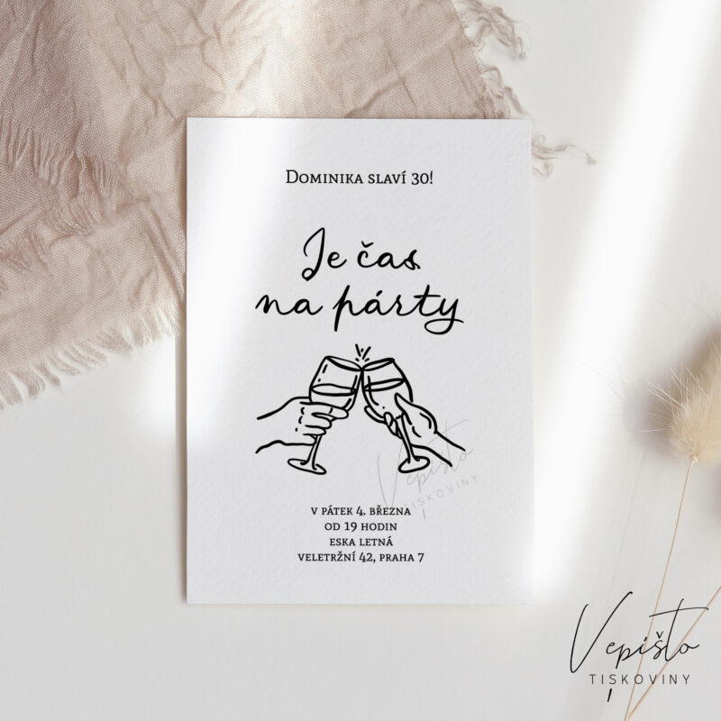 Pozvánka na párty se skleničkami