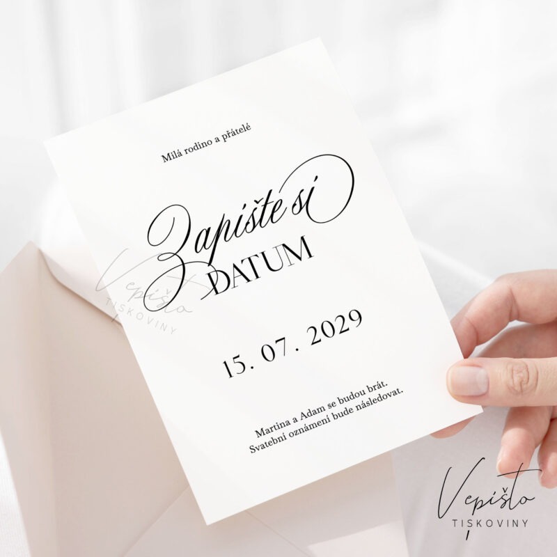 Elegantní klasika, zapište si datum (save the date)
