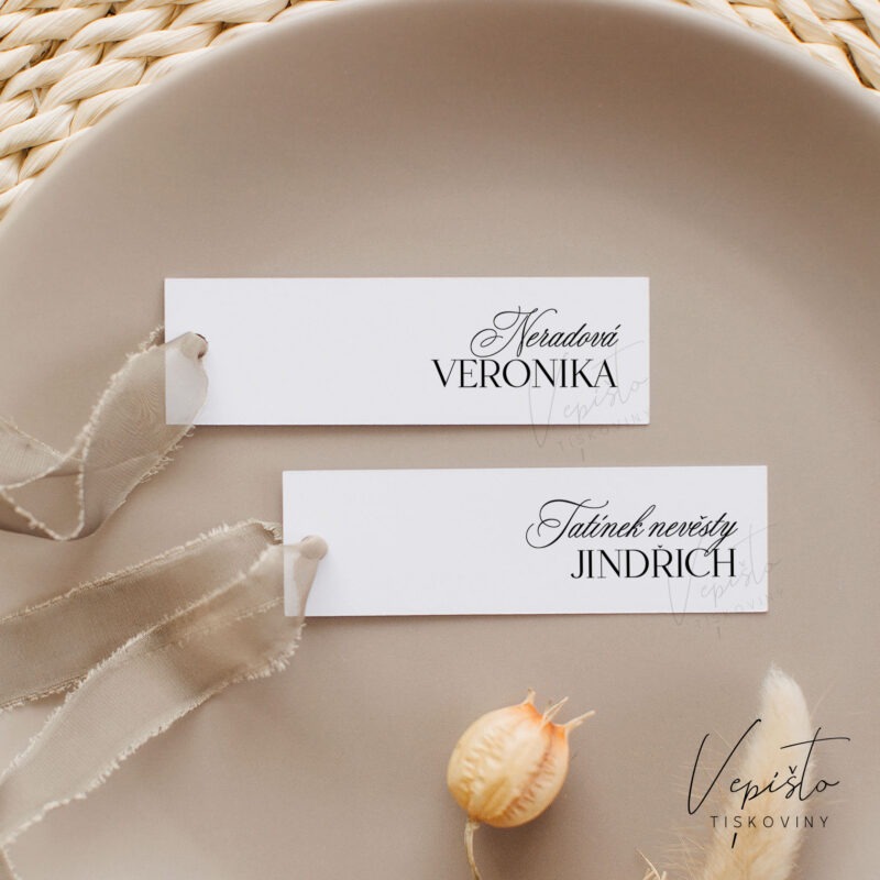 Elegantní klasika, úzké jmenovky