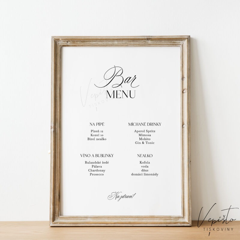 Elegantní klasika, velké menu